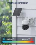 ZOSI C291 4 x 2.5K 4MP Wireless Battery Security Camera Outdoor, Solar Powered Pan/Tilt Camera, 360 View, Human Detect, Auto Track, Color Night Vision, 2-Way Talk, Light Siren Alarm, 32GB Memory Card