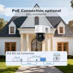 Koiron DS-2DE3A404IWG-E/W 4MP Hik PoE Dome Mini PTZ Camera with 4X Zoom IR, Pan and tilt Ability, Excellent Low-Light Performance, IR Night Vision 50m, Audible and Visual Alarm, Support Upgrade