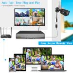 OOSSXX 2-Way Audio 5.5MP Dual Antennas WiFi Security Wireless Camera System Home Video Surveillance Outdoor Wireless Security Cameras Systems Indoor