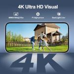 UNILOOK 4K 8MP Dual Lens PoE IP Security Camera Outdoor, 180 Degree Panoramic Security IP Camera, Smart Dual Light, AI Human/Vehicle Detection, Two Way Talk, 512GB SD Slot, Full Metal, NDAA Complaint