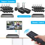 OOSSXX 2-Way Audio 5.5MP Dual Antennas WiFi Security Wireless Camera System Home Video Surveillance Outdoor Wireless Security Cameras Systems Indoor