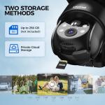 LITYMOL 2K Solar Cameras for Home Security, 360° View Security Cameras Wireless Outdoor, Color Night Vision, Siren Alarm, 2-Way Audio, AI Detection, SD/Cloud Storage, 2.4GHz WiFi