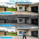 OOSSXX 2-Way Audio 5.5MP Dual Antennas WiFi Security Wireless Camera System Home Video Surveillance Outdoor Wireless Security Cameras Systems Indoor