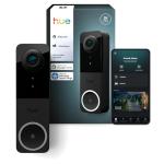 Philips Hue Secure Wired Video Doorbell, 2K Resolution, Wide Angle View,Notifications, Integration with Hue Lights, Two-Way Audio, Infrared Night Visibility, Black