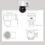 Koiron DS-2DE3A404IWG-E/W 4MP Hik PoE Dome Mini PTZ Camera with 4X Zoom IR, Pan and tilt Ability, Excellent Low-Light Performance, IR Night Vision 50m, Audible and Visual Alarm, Support Upgrade