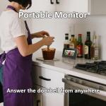 YUEZHE Doorbell Camera with Portable Monitor, Active Human Recognition Alerts Battery Powered No Forced Subscription (1440P 3.0MP)