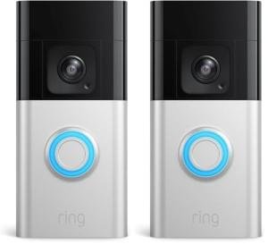 Ring Battery Doorbell Pro (newest model), Home or business security, Two-Way Talk with Audio+, 3D Motion Detection, and 1536p HD+ Head-to-Toe Video, 2-pack