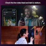 Philips Hue Secure Wired Video Doorbell, 2K Resolution, Wide Angle View,Notifications, Integration with Hue Lights, Two-Way Audio, Infrared Night Visibility, Black