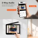 ACEBELL Wireless Smart Video Doorbell Intercom System, WiFi 1080P Video Doorbell Camera with Monitor, Video Door Phone with 7''Touch Screen, Motion Detection, No Subscription, APP Control