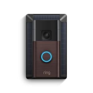 Ring Battery Doorbell, Solar, Head-to-Toe Video, Live View with Two-Way Talk, and Motion Detection & Alerts (2024 release), Satin Nickel