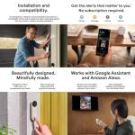Google Nest Doorbell (Wired, 2nd Gen - Pro Version) - Wired Video Doorbell Camera - Doorbell Security Camera - Non-Retail Packaging - Snow