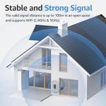 WISDOM VIEW Wireless Smart Video Doorbell System,7" Touchscreen Display,1080P Video Doorbell Camera with Motion Detection,2-Way Audio,Local Storage No Subscription, Easy Install Without Wiring