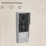 2-Wired key pad Video Intercom System with keypad,doorbell with monitor Dual 7'' Touch Screen, 1080P HD Camera, Passcodes Unlock, Night Vision, Tuya app, Waterproof, for Front Gate Apartment Home