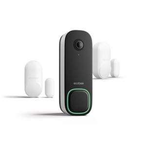 ecobee Security Bundle Pack Smart Doorbell Camera (Wired) + SmartSensor for Doors and Windows (2-Pack)