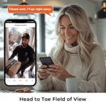 PGST 2K Wireless Video Doorbell Camera, No Monthly Fee, Head-to-Toe View, Night Vision，AI Motion Detection, Battery Powered, Easy Installation, 2.4GHz WiFi, IP65 Weatherproof