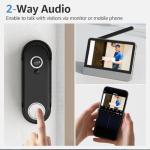 WISDOM VIEW Wireless Smart Video Doorbell System,7" Touchscreen Display,1080P Video Doorbell Camera with Motion Detection,2-Way Audio,Local Storage No Subscription, Easy Install Without Wiring