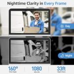 WISDOM VIEW Wireless Smart Video Doorbell System,7" Touchscreen Display,1080P Video Doorbell Camera with Motion Detection,2-Way Audio,Local Storage No Subscription, Easy Install Without Wiring