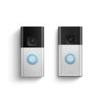 Ring Battery Doorbell Plus with Ring Battery Doorbell, Satin Nickel