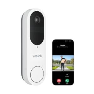REOLINK Video Doorbell Camera, Battery Version, 2K 150°x150° Head-to-Toe View, 2.4/5 GHz Dual-Band WiFi, Person/Vehicle/Package Detection, Two-Way Talk, No Monthly Fees (Chime not Included)