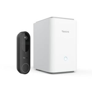 REOLINK 2K Battery Doorbell Camera, 150°x150° View,Battery or Wired Power Home Hub Pro, Centralized Control for up to 24 Security Cameras, up to 16TB HDD Storage, 2TB HDD Included.