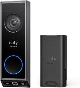 ufy Security Video Doorbell E340 (with Extra Backup Battery), Uninterrupted Use with Rechargeable Battery, Dual Cameras, 2K Full HD, No Monthly Fee (Renewed)