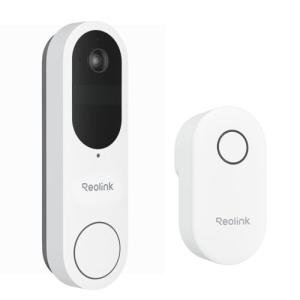 REOLINK Video Doorbell (Battery) with Chime, 1:1 Head-to-Toe View, 2.4/5 GHz WiFi, Person/Vehicle/Package Detection, No Monthly Fees