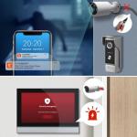 Swokely WiFi Video Intercom System, Video Doorbell Camera with Monitor Wireless,1080P IR & Night Vision Camera, 10 Inch Touch Screen Support TY APP, 2-Way Audio, Electronic Photo Frame, Waterproof