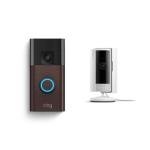 Ring Battery Doorbell with Ring Indoor Cam 2nd Gen (White)