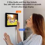 Xavhal Intercoms Wireless for Home, Video intercom System for Home,1080P doorbell Camera, Smart Video Doorbell with 10-inch Monitor, Video Intercom Two-Way Audio, Tuya App, Night Vision (Silvery)