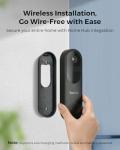 REOLINK Video Doorbell + Home Hub, 2K Dual-Band Wi-Fi Battery Doorbell with 150°x150° View, Battery Powered, Person/Vehicle/Package Detection, Two-Way Talk, Local Storage, No Monthly Fee
