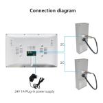 2-Wired Video Intercom System Doorbell with 1080P Camera and 7 Inch Touch Monitor,WiFi Video Door Phone Kit for Home Apartment,Auto Snapshot,Remote Unlock,Tuya (Silver doorbell+White Monitor)