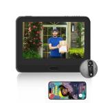 Zunate Video Doorbell - 5000mAh 30 Days of Standby Time, Smart Video Intercom System with 4.3 Inch 1080P LCD Monitor/Night Vision/Two Way Voice for Home Surveillance