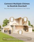 REOLINK Video Doorbell (Battery) with 256GB microSD Card and Chime Bundle, 1:1 Head-to-Toe View, 2.4/5 GHz WiFi, Person/Vehicle/Package Detection, No Monthly Fees