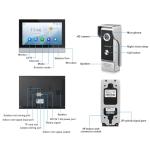 Swokely WiFi Video Intercom System, Video Doorbell Camera with Monitor Wireless,1080P IR & Night Vision Camera, 10 Inch Touch Screen Support TY APP, 2-Way Audio, Electronic Photo Frame, Waterproof