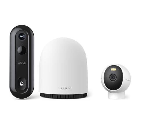 WUUK Battery Doorbell Cam and Indoor Outdoor Security Cam Bundle