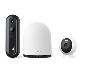 WUUK Battery Doorbell Cam and Indoor Outdoor Security Cam Bundle
