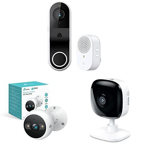Kasa Smart Video Doorbell + Outdoor Security Camera Bundle (KD110 + KC420WS)