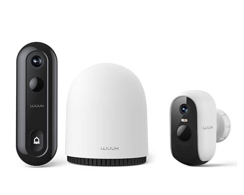 WUUK Battery Doorbell Camera and Outdoor Security Camera Bundle