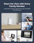 REOLINK Video Doorbell + Home Hub, 2K Dual-Band Wi-Fi Battery Doorbell with 150°x150° View, Battery Powered, Person/Vehicle/Package Detection, Two-Way Talk, Local Storage, No Monthly Fee