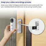 Lorex 2K Wireless WiFi Smart Video Doorbell Camera w/No Subscription Fee - Smart Security Lighting, Night Vision, Battery-Powered, Motion Detection (White)