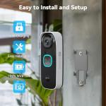Swann Buddy4K UHD Wireless Video Doorbell & Chime | No Monthly Fee | Ultra-Wide 165° View | Smart Analytics | 2-Way Audio | Night Vision | Easy Installation | Indoor & Outdoor Surveillance | 4KBUDDY