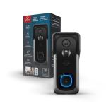 GLOBE Electric 50138 Wi-Fi Smart Video Doorbell, Battery Operated, Batteries Included, No Hub Required, IP54 Rated, 1080p, Motion Detection, 2-Way Voice, Night Vision, Black