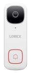 Lorex 2K Wired WiFi Smart Video Doorbell Camera w/No Subscription Fee - Smart Security Lighting, Night Vision, Motion Detection, Requires Existing Wiring (White)
