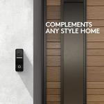 Logitech Circle View Apple HomeKit- Enabled Wired Doorbell with Logitech TrueView Video, Face Recognition, Color Night Vision, and Head-to-Toe HD Video - Black