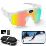 4K POV Sports Glasses with Camera, POV Glasses, Ski Camera, 128G Storage Space, 120° Ultra Wide Angle, Ideal for Sports, Travel & Outdoor Exploration (#D)