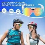 4K POV Sports Glasses with Camera, POV Glasses, Ski Camera, 128G Storage Space, 120° Ultra Wide Angle, Ideal for Sports, Travel & Outdoor Exploration (#D)