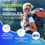 4K POV Sports Glasses with Camera, POV Glasses, Ski Camera, 128G Storage Space, 120° Ultra Wide Angle, Ideal for Sports, Travel & Outdoor Exploration (#D)