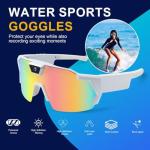 4K POV Sports Glasses with Camera, POV Glasses, Ski Camera, 128G Storage Space, 120° Ultra Wide Angle, Ideal for Sports, Travel & Outdoor Exploration (#D)