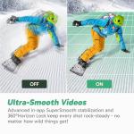 AKASO 360 Action Camera - 5.7K 360 Video with 1/2" 48MP Sensors, 72MP 360 Photo, 360-SuperSmooth, Invisible Selfie Stick, 360° Horizon Lock, AI Tracking Snow Adventure Combo with 256GB MicroSD Card