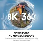Insta360 X4 Air Standard Bundle | Lightest 8K 360 Waterproof Action Camera for Epic Adventures, Replaceable Lenses, for Action, Travel, Vlogging| Smooth, Easy-to-Edit Videos Anytime, Anywhere(1TB)